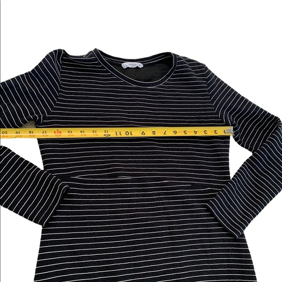 Mango Black & White Long Sleeve Dress Size 6 - Picture 8 of 17